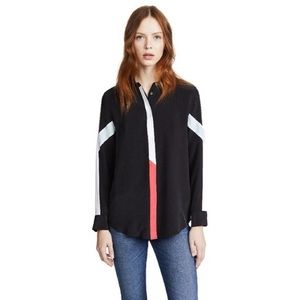 Equipment Colorblock Button Down Top